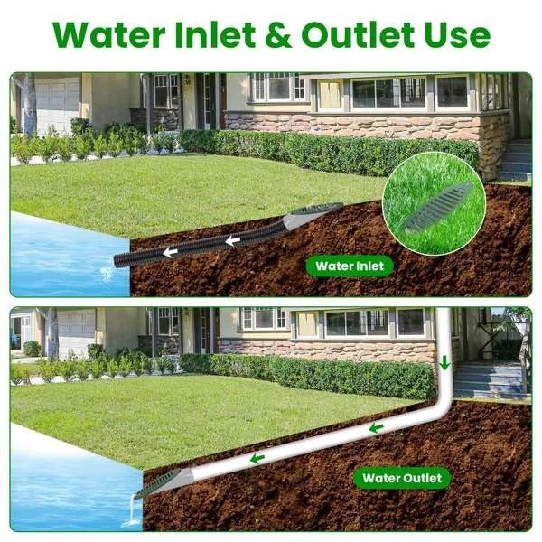4Inch Green Angled Yard Drainage Pipe With Sloped Grate Yard Drain Emitter For Sump Pump Discharge Downspout Extensions - view 6