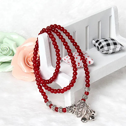 Red Agate Beaded Good Lock Bracelet - view 4