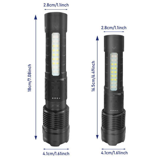2Pack-USB Rechargeable LED Flashlight Adjustable Focus Camping Hiking Outdoor Flashlight Work Light Logistics - view 2