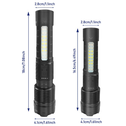 2Pack-USB Rechargeable LED Flashlight Adjustable Focus Camping Hiking Outdoor Flashlight Work Light Logistics - view 2