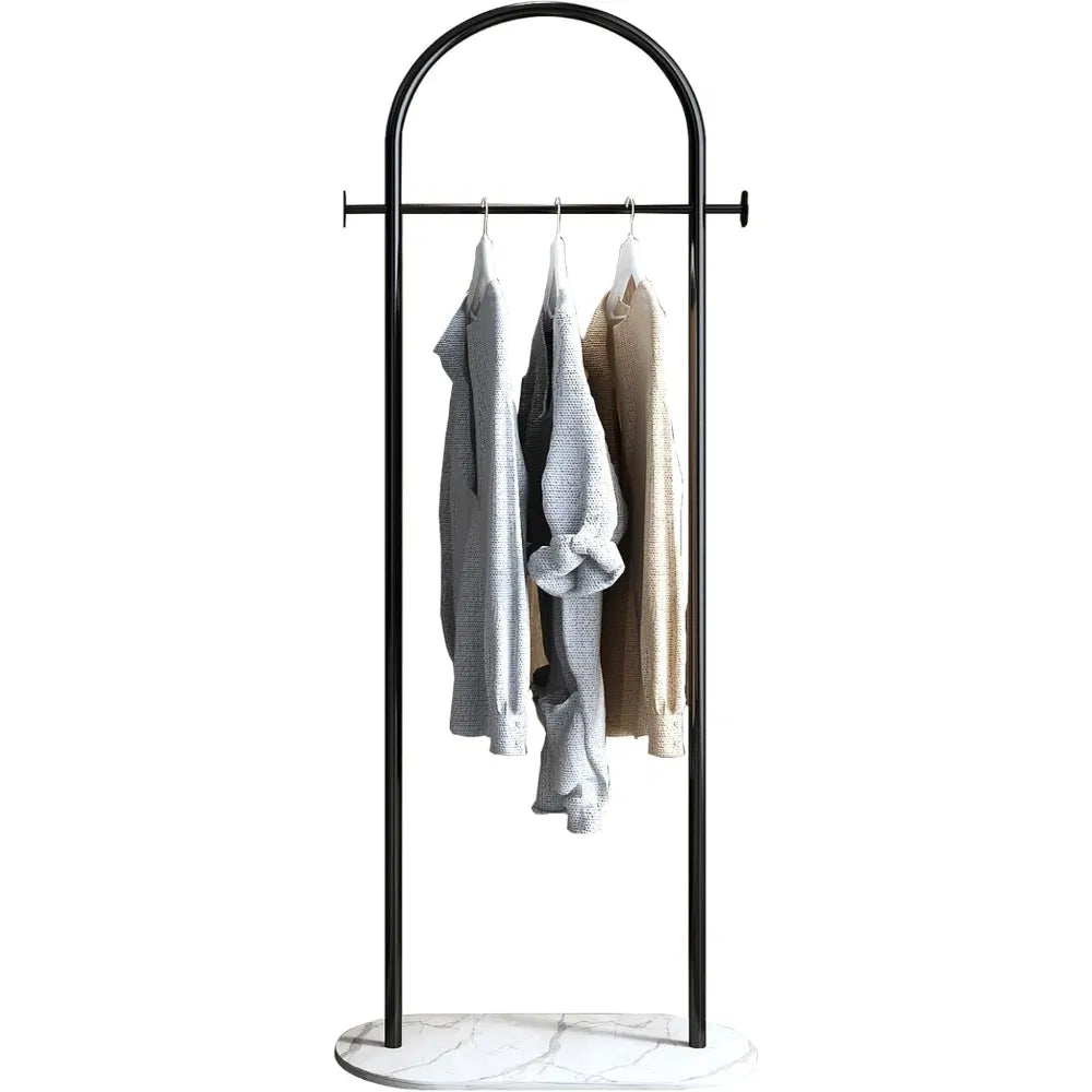Clothing Rack, Golden Metal Freestanding Heavy Duty Clothes Rack with Marble Base - view 6