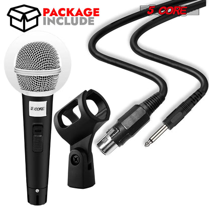 5 CORE Microphone Dynamic Vocal Handheld Mic Cardioid Unidirectional Microfono w On Off Switch + XLR Audio Cable - view 9