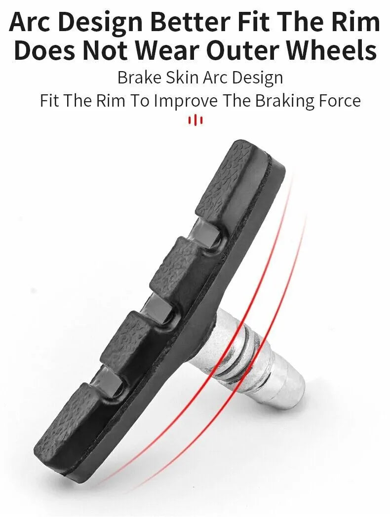 5 Pairs High Grade Cycling Bicycle Bike V Brake Pads 70mm Shoes Pads Black - view 5