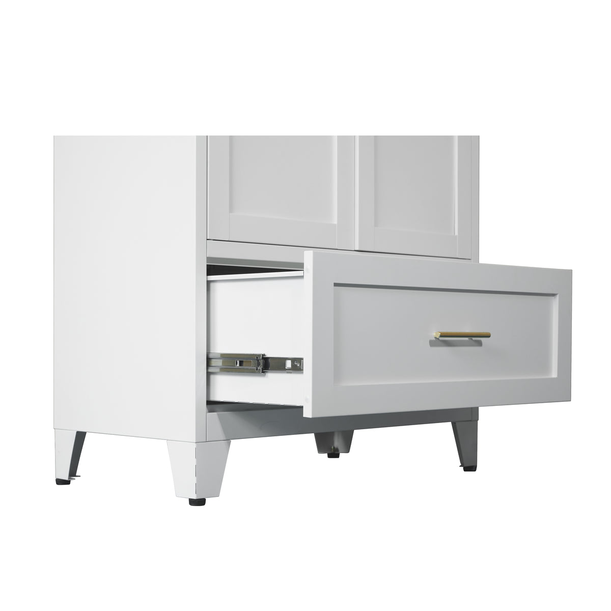 60inch Tall Metal Wardrobe Cabinet With 1 Drawer And Hanging Rod, 2 Doors Wardrobe Closet With Shelf For Bedroom - view 3