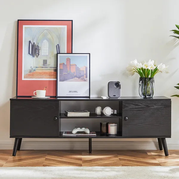 Panel TV Cabinet Can Store Black Cabinets, Suitable For Home Living Room Office TV Cabinet - view 7