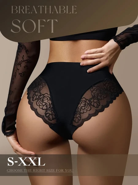 6 Packs Multi-Color Sexy Lace Triangle Panties Low Elastic Waist Fashion Women'S Hip Lifting Underwear Patchwork Lace - view 4