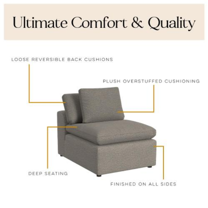 York Modular Armless Chair - view 5