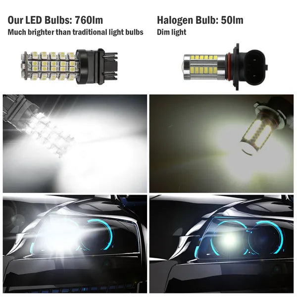 10Pcs/Kit LED Car Light Bulbs 760lm T25 3528SMD 6000K Pure White Auto Lamps Replacement - view 5