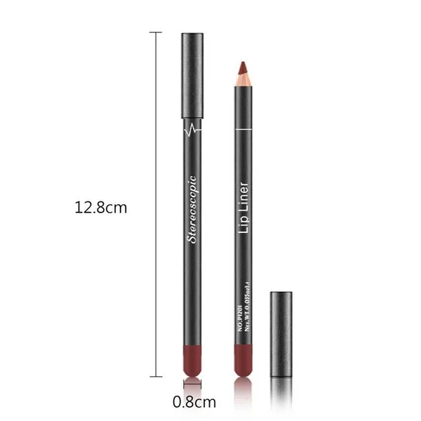 12Pcs Women Waterproof Lipstick Long Lasting Matte Lip Liner Pencil Lip Pen Set - view 4