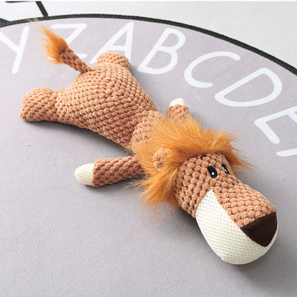 Plush Cartoon Puppy Dog Toy Pet Dog Chew Squeak Toys For Small Dogs Teeth Grinding Pet Products Dog Accessories - view 4