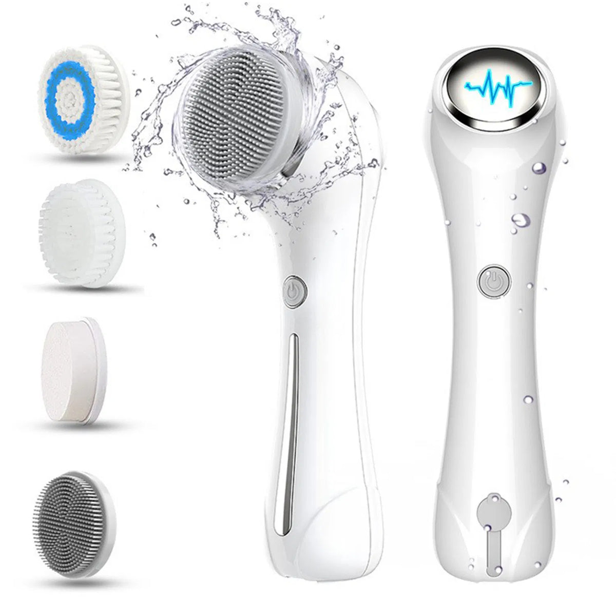 Facial Cleansing Brush, Brush For Exfoliating, IPX7 Waterproof 3 In 1 For Massaging - view 5