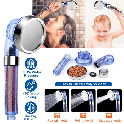 Ionic Filtration Shower Head High Pressure 3 Mode Stone Water Saving Bath Handheld Shower - view 10