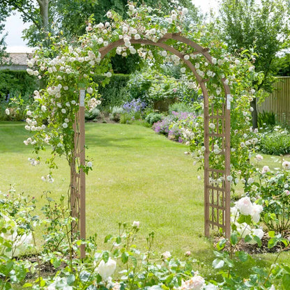 7FT Wooden Garden Arbor, Wedding Arch Backdrop Stand For Ceremony Party - view 6