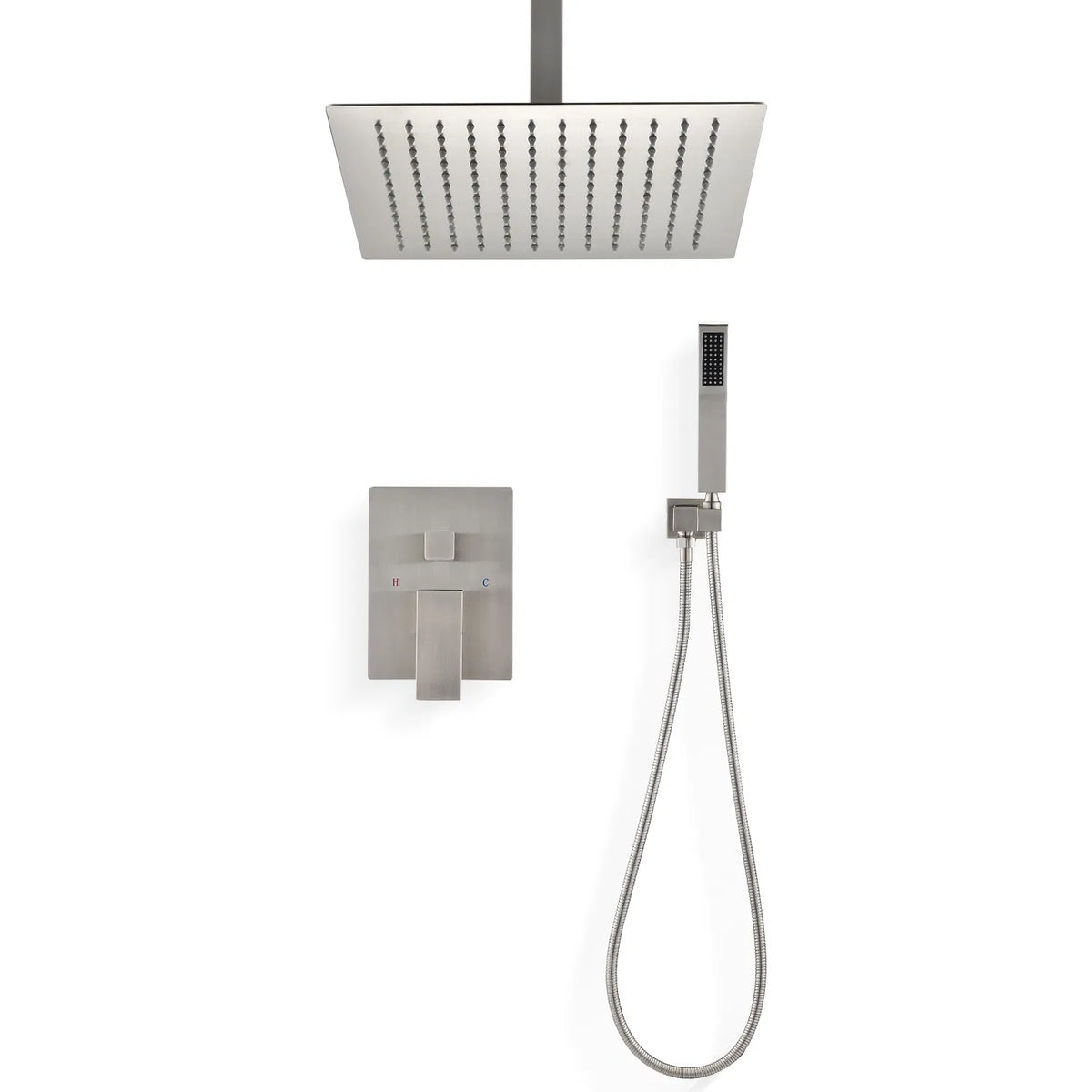 Ceiling Mounted Shower System Combo Set with Handheld and 16" Shower head - view 5