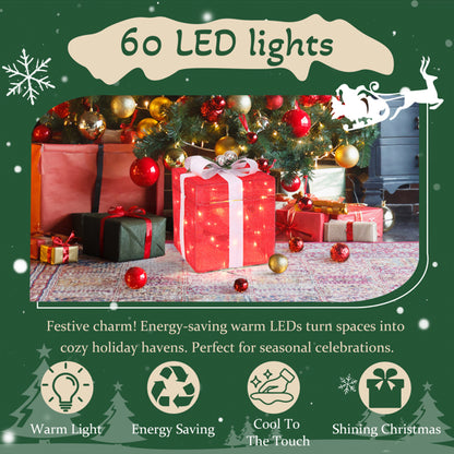 12in Motorized Pop-up Gift Box With Santa, Outdoor Christmas Decorations With Motor & 60 LED Lights - view 7
