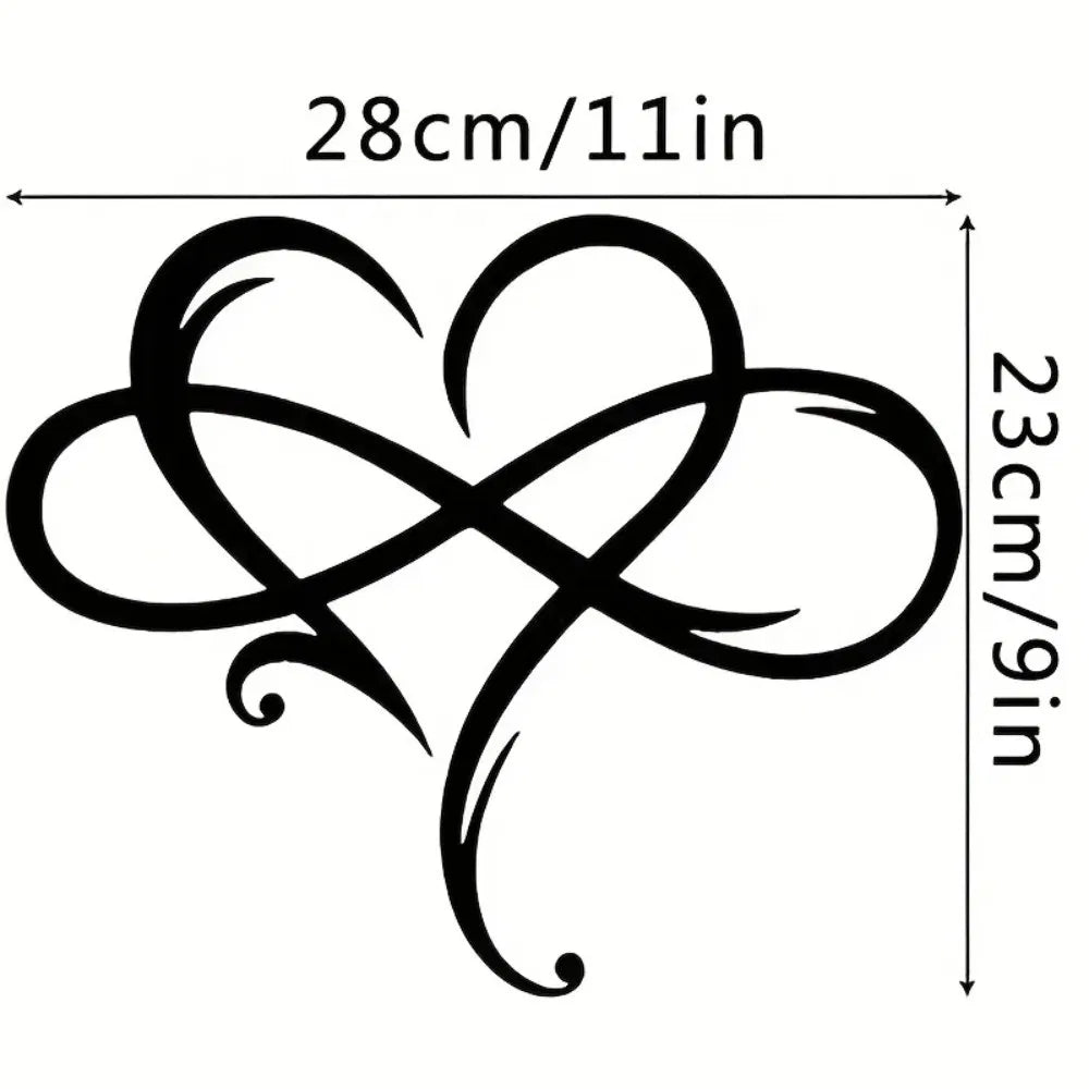 Geometric Cutout iron Heart Wall Art Romantic Minimalist Living Room Bedroom Decor - view 6