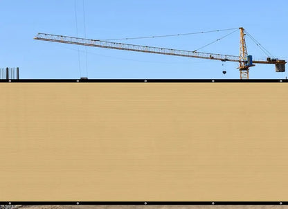 3ft*12ft Beige Sunshade Fence, An Outdoor Sun-proof And Heat-insulating Fence, A Must-have For Patios And Terraces - view 2