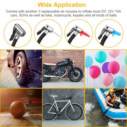 Tire Inflator 12V DC 120W 150PSI Tire W LCD Electric Air Compressor 25L Min Large Air Flow - view 4