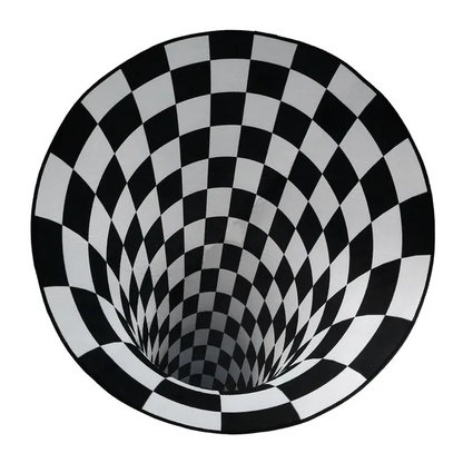 3D Visual Floor Area Mat Anti-slip Illusion Rug Doormat Round Living Room Carpet Mat - view 4