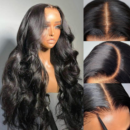 4x6 Lace Closure Wig Human Hair Natural Color Body Wave - view 2