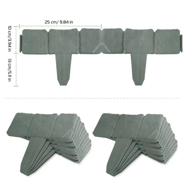 20 Pieces Of Pebble Effect Plastic Garden Lawn Edge Decorative Strip - view 4