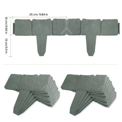 20 Pieces Of Pebble Effect Plastic Garden Lawn Edge Decorative Strip - view 4