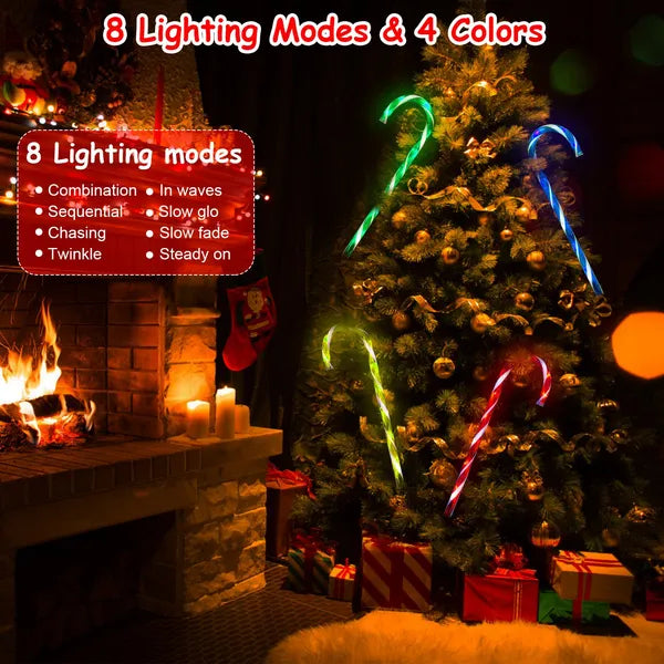 Solar Christmas Candy Cane Light IP55 Waterproof Stake Light - view 6
