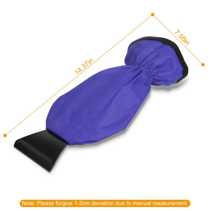 1Pc Ice Scraper Glove Car Windshield Snow Scraper Remover Glove Lined Of Fleece Winter Ice Scraper Mitt Keep Warm - view 2