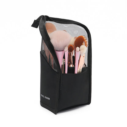 Makeup Brush Case Makeup Brush Holder Travel Waterproof Cosmetic Bag Stand-up Foldable Makeup Cup With Zipper - view 8