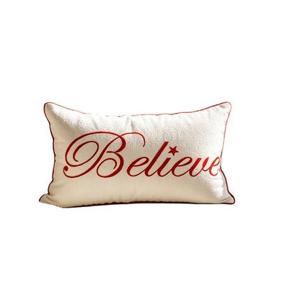 Christmas Pillow Cover, Letter-embroidered Cushion, Christmas Tree Pillow Cover - view 6
