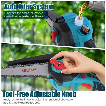 2-IN-1 Cordless Pole Saw And Mini Chainsaw With Extension Pole 21V Battery 6' Electric Brushless Pole Chainsaw - view 2