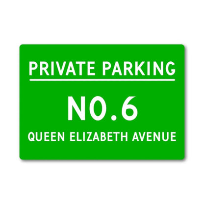 Personalized Metal Private Parking Sign Custom House Number Street Name - view 6