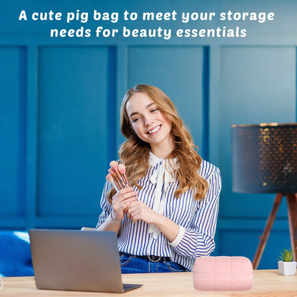 Plush Makeup Bag Checkered Cosmetic Bag Cosmetic Travel Bag Large Zipper Travel Toiletry Bag Portable Multi Functional - view 6