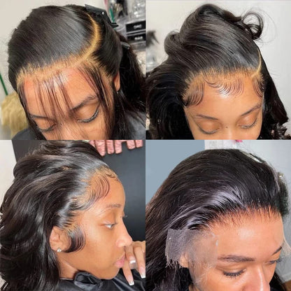 13x4 Lace Front Human Hair Wigs Natural Color Body Wave Density - view 4