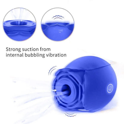 Discreet 10 Speed Personal Massage Rose Vibrator-Sucking Massager For Women - view 3