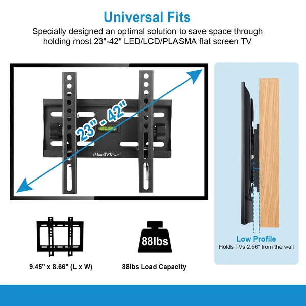 TV Wall Mount Bracket Tilt For 23"-42" LED/LCD/PLASMA Flat TV VESA 200x200mm - view 5