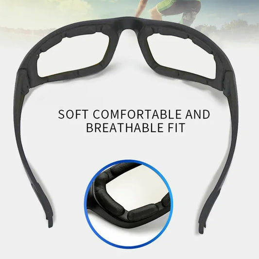 Motorcycle Riding Glasses Wind Resistant Bike Goggles UV Protection Resistant Padded Comfortable Outdoor Sport Goggles - view 2