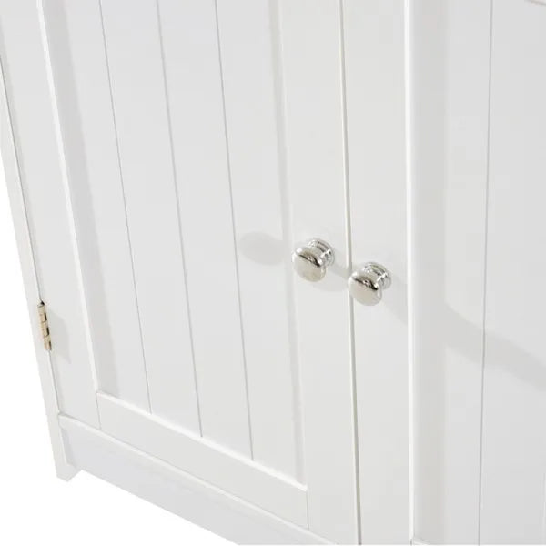 Bathroom Cabinet with 2 Doors and Shelf Bathroom Vanity white-AS - view 4