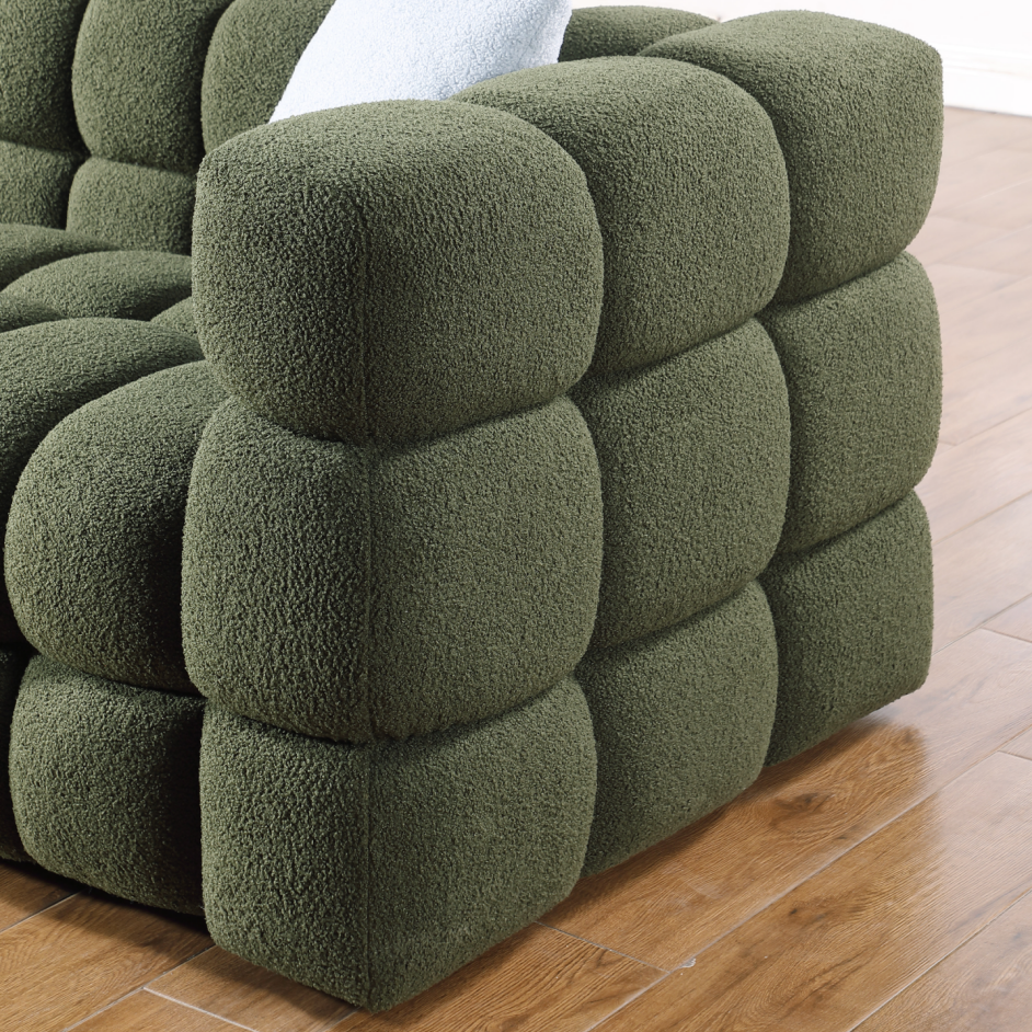 84.3 Length,35.83inch Deepth,human Body Structure For USA People, Marshmallow Sofa,boucle Sofa,3 Seater - view 6