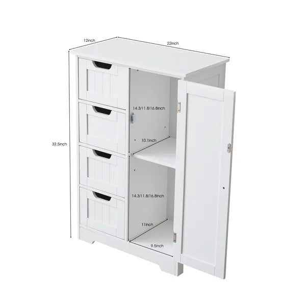 FRALIMK Small Bathrooom Storage Cabinet, Freestanding Storage Cabinet EntryWay Cabinet Home Storage For Living Room - view 4