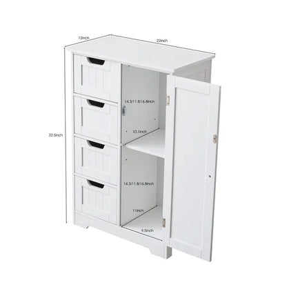 FRALIMK Small Bathrooom Storage Cabinet, Freestanding Storage Cabinet EntryWay Cabinet Home Storage For Living Room - view 4