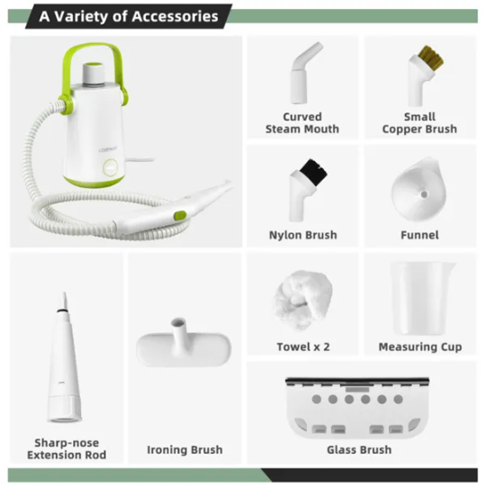 Multipurpose Steam Cleaner High-Temp Steam, 2-3 Bar Pressure, 10.2oz Tank & Continuous Cleaning - view 4