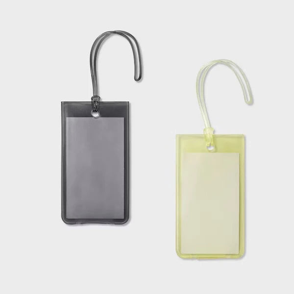 Jelly Luggage Tag - Lime Green/Gray: Solid TPU Travel Accessories - view 3