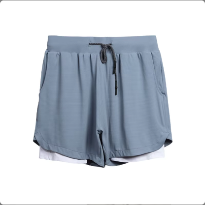 Gym Clothing Men Quick Dry 2 In 1 Gym Shorts Men Polyester Spandex Breathable Shorts Men Liner Running Fitness Shorts - view 8