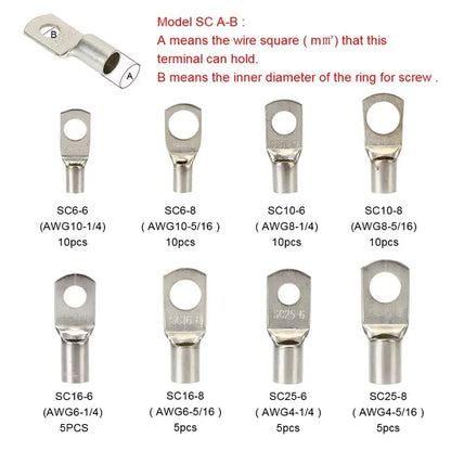 Nose Peephle Copper Terminal SC60PCS+ Pliers Set - view 4