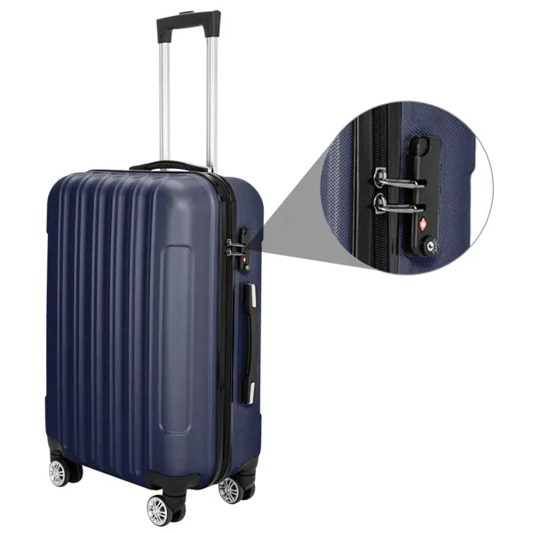 3-in-1 Multifunctional Large Capacity Traveling Storage Suitcase Luggage Set Navy Blue - view 6
