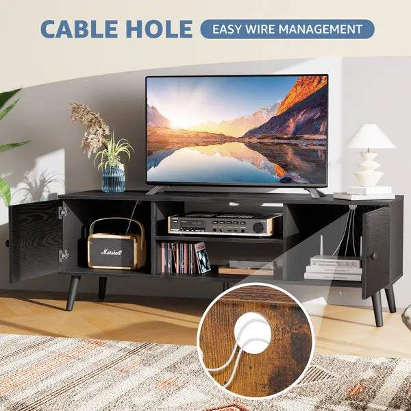 Panel TV Cabinet Can Store Black Cabinets, Suitable For Home Living Room Office TV Cabinet - view 5