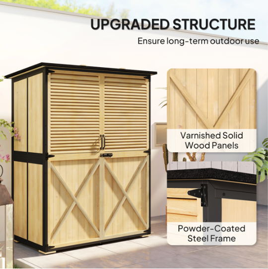 Outdoor Garden Storage Shed Tool House - view 3