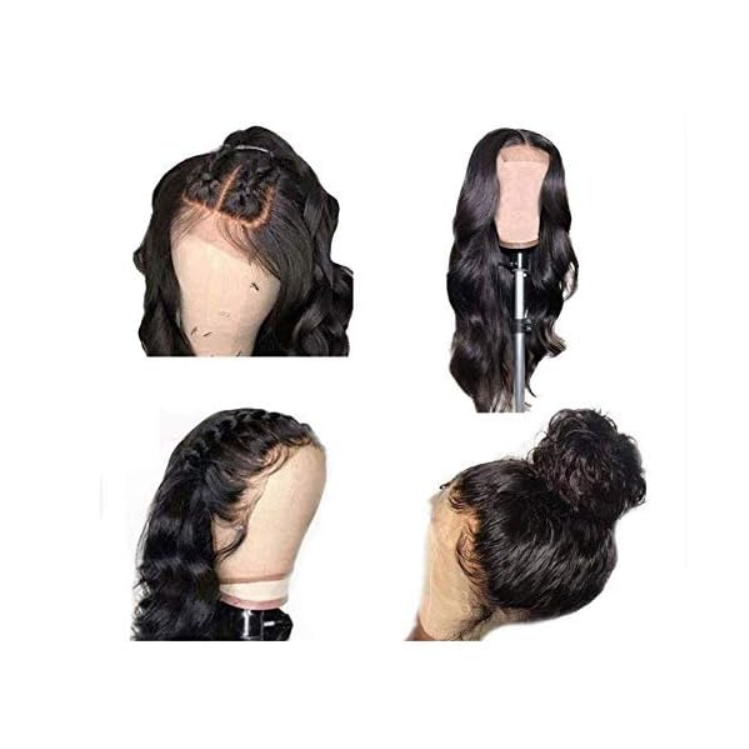 4x4 Lace Closure Wig Human Hair Natural Color Body Wave Density - view 3