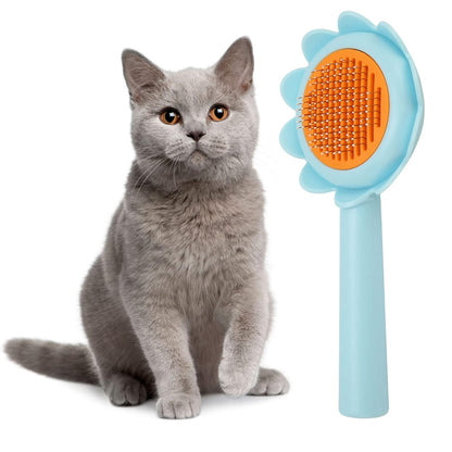 Cat Brush Dog Shedding Brush Flower Shape Stainless Steel Self Cleaning For Dog For Pet Supplies, Cat Grooming Brush - view 5
